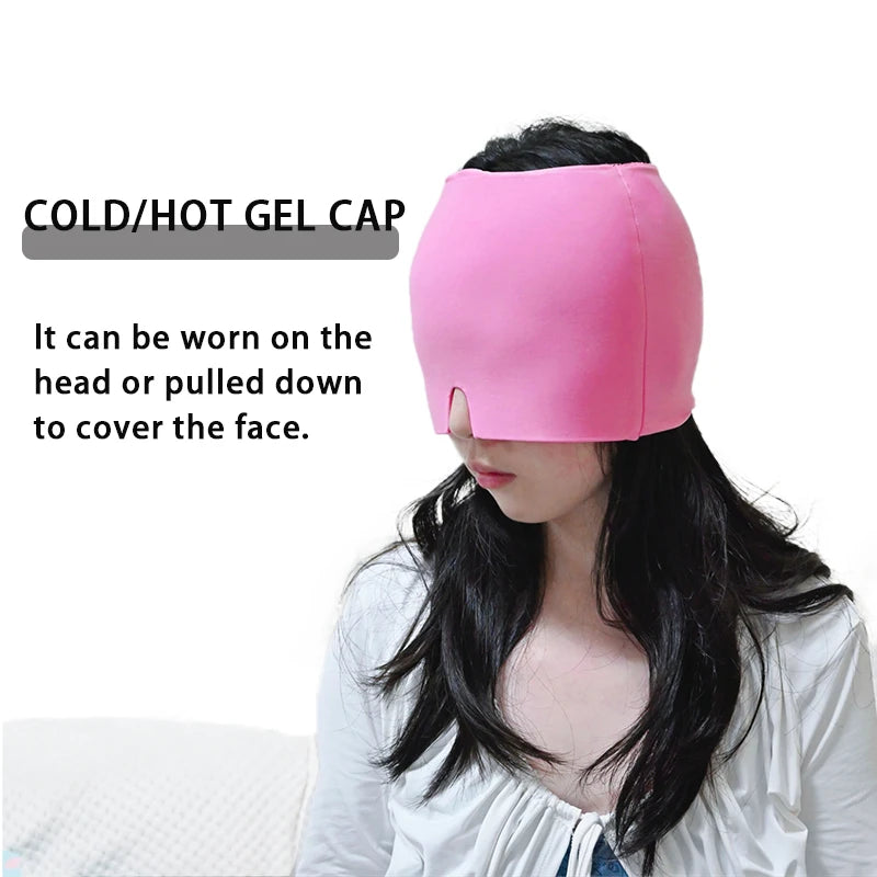 Gel Ice Migraine Relief Head Wrap With Hot Cold Compress