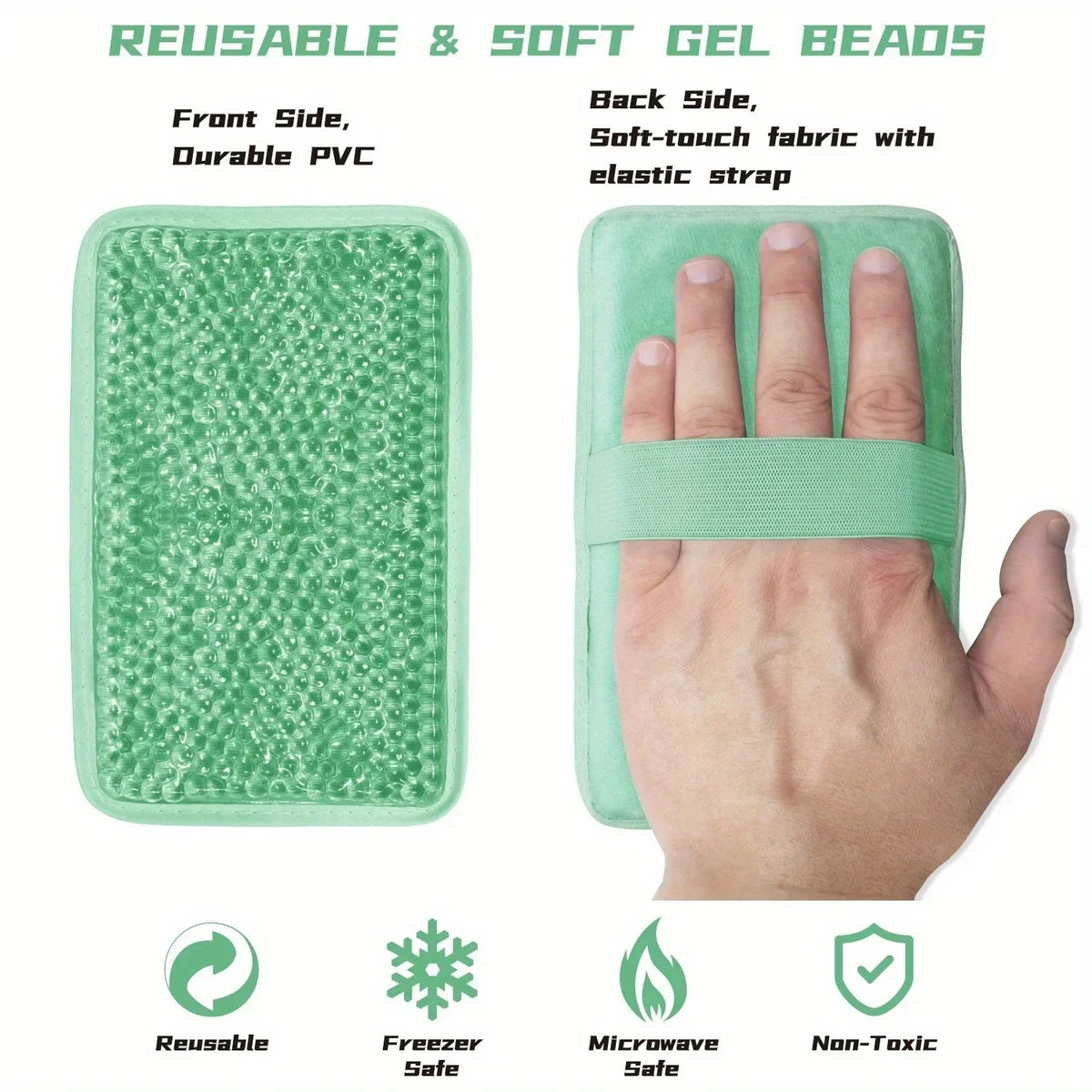 Reusable Hot and Cold Gel Pack with Adjustable Strap