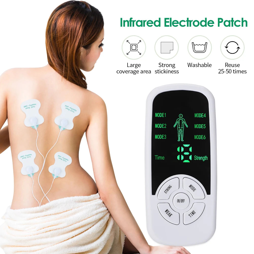TENS Pulse Massager Device – 6 Modes With LCD Screen