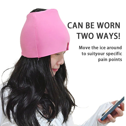Gel Ice Migraine Relief Head Wrap With Hot Cold Compress