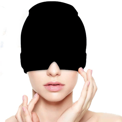 black Color Gel Headache And Migraine Relief Cap – Hot Cold Therapy