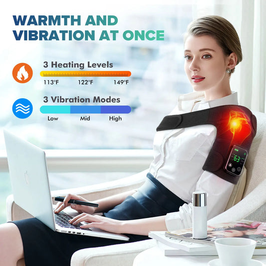 Electric Heating Knee Massager – 3-in-1 Heat & Vibration