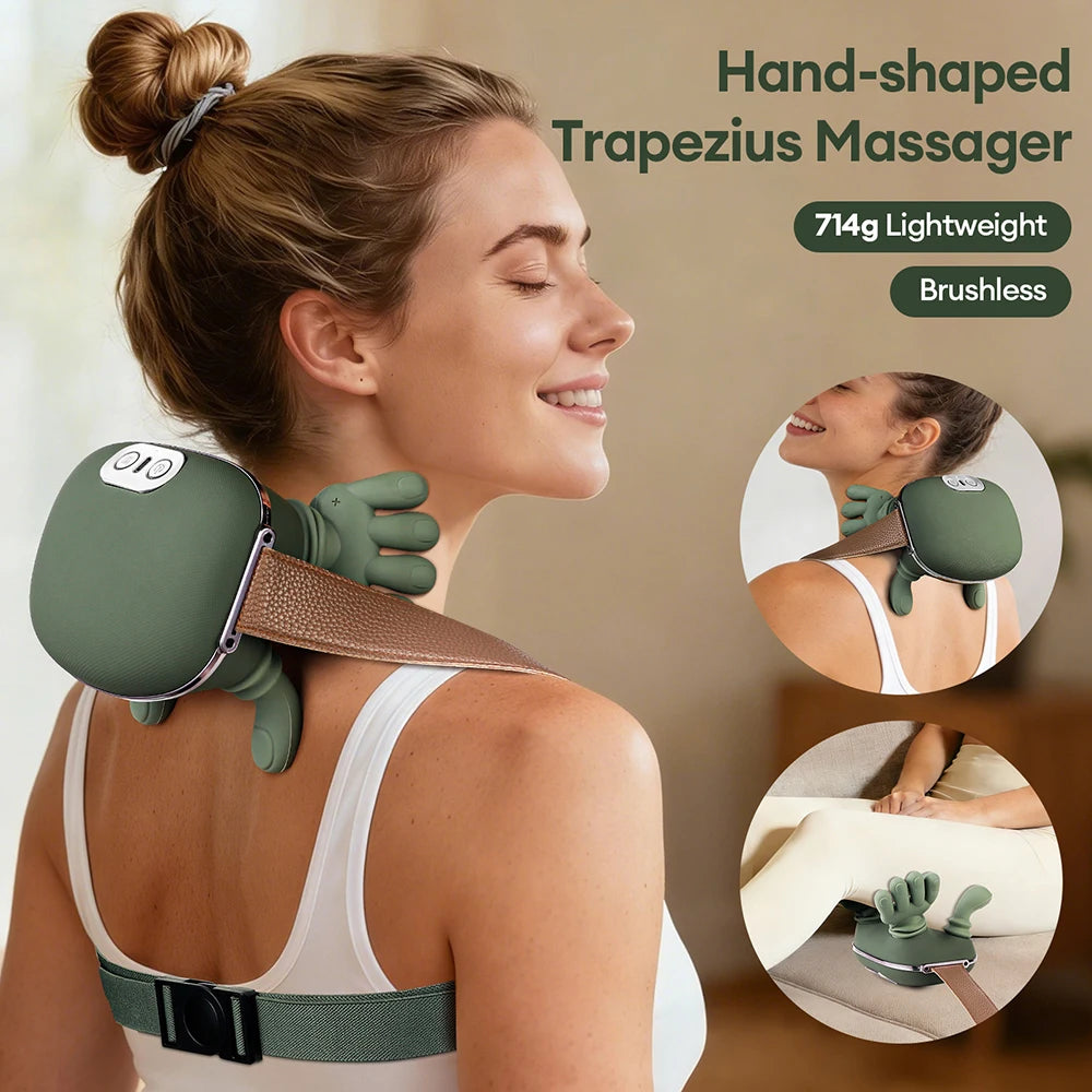 4D Finger Neck And Shoulder Massager – Wireless Relief