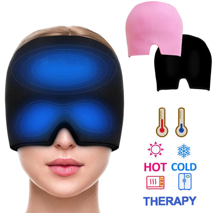 Gel Ice Migraine Relief Head Wrap With Hot Cold Compress