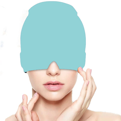 Blue Color Gel Headache And Migraine Relief Cap – Hot Cold Therapy