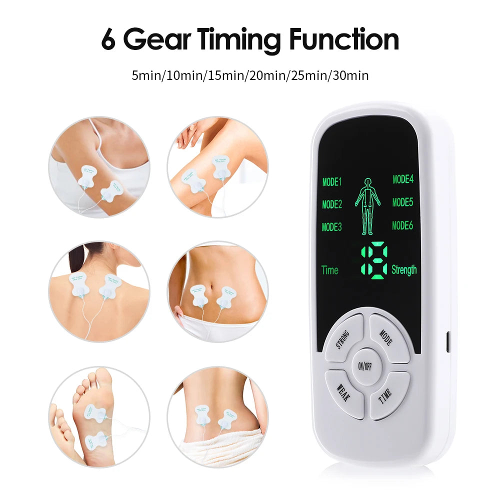 TENS Pulse Massager Device – 6 Modes With LCD Screen