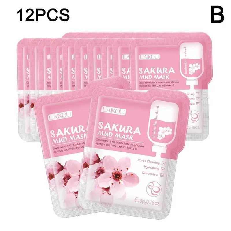 12PCS Color Bio Collagen Face Mask – Hydrating, Firming & Brightening