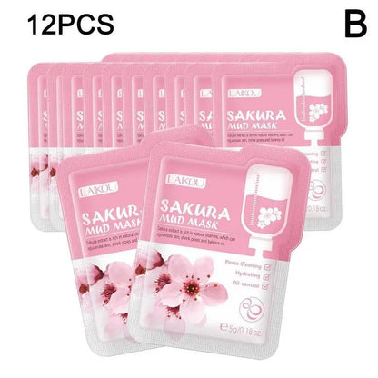 12PCS Color Bio Collagen Face Mask – Hydrating, Firming & Brightening