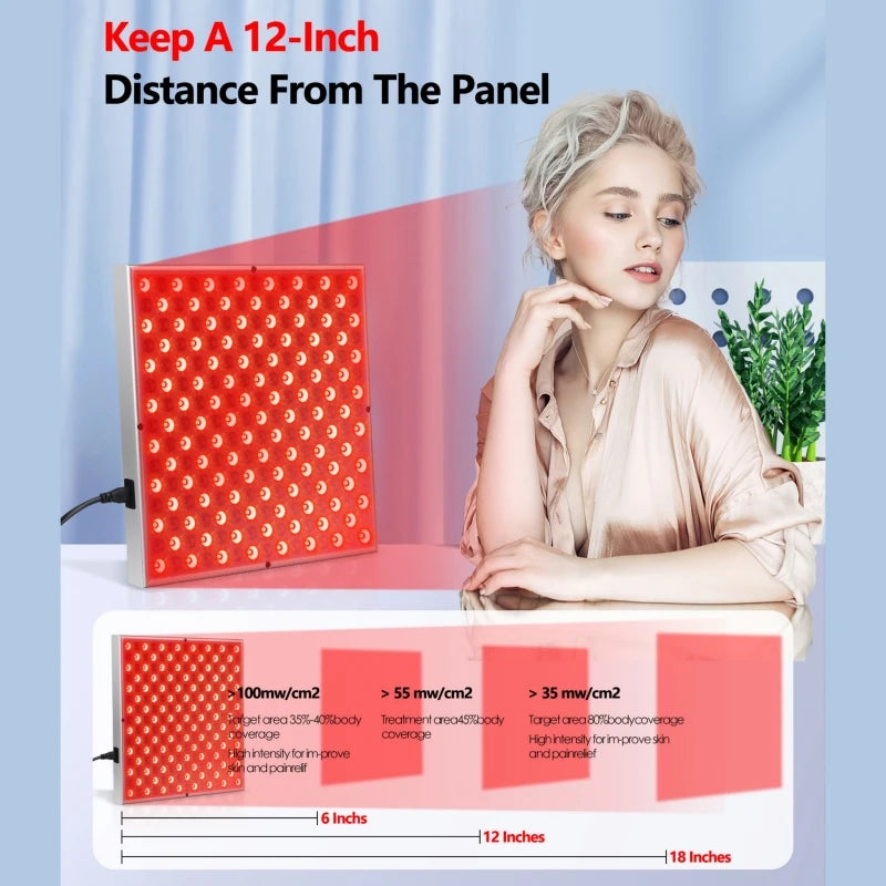 Red Light Therapy Panel Lamp – 225 LED Skin & Pain Relief