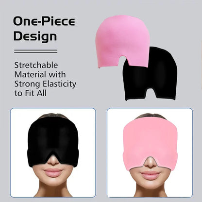 Gel Ice Migraine Relief Head Wrap With Hot Cold Compress